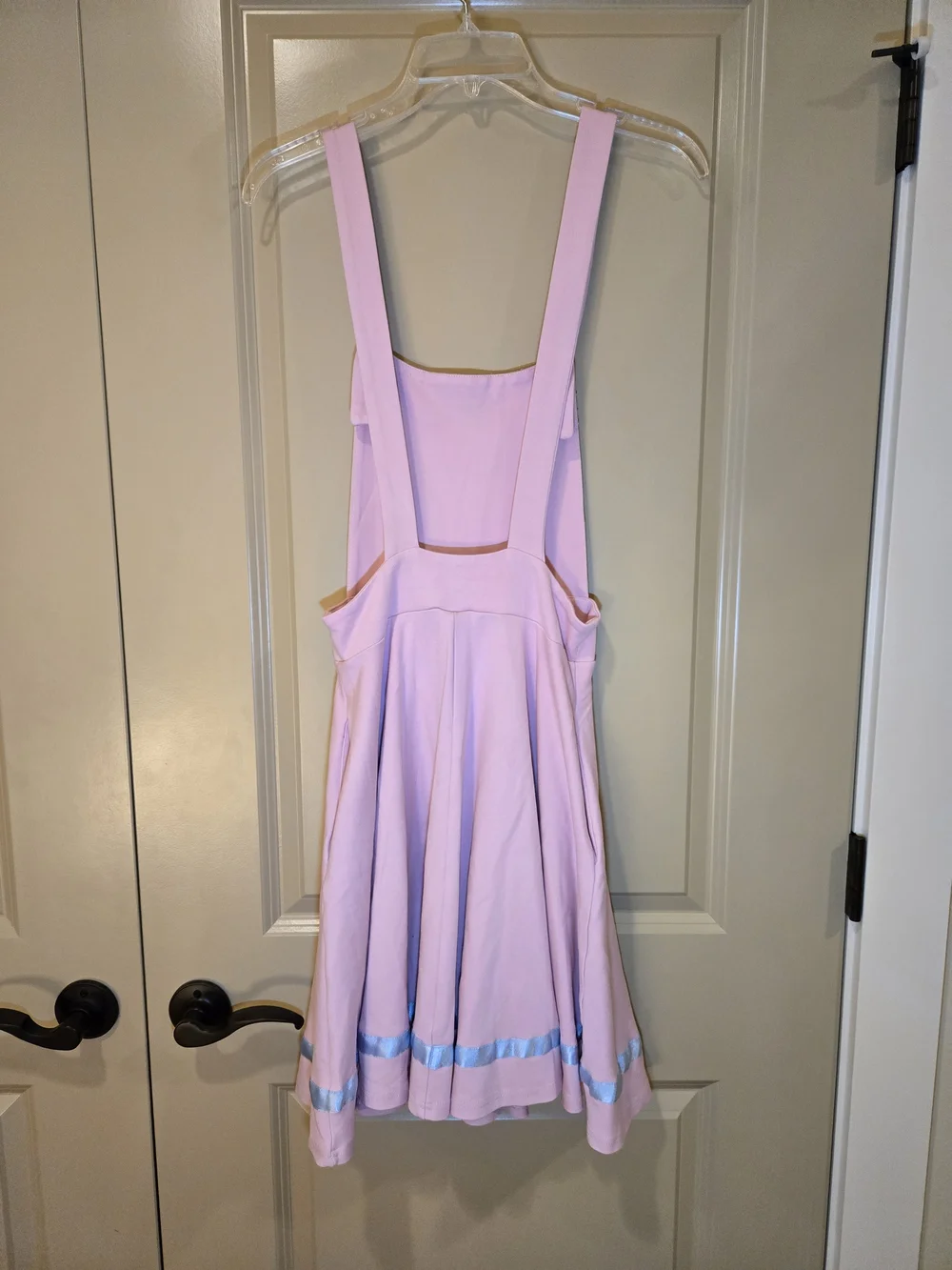 Sanrio Cinnamoroll Pink Pinafore Skirt Dress Blue Trim Size Small Kawaii